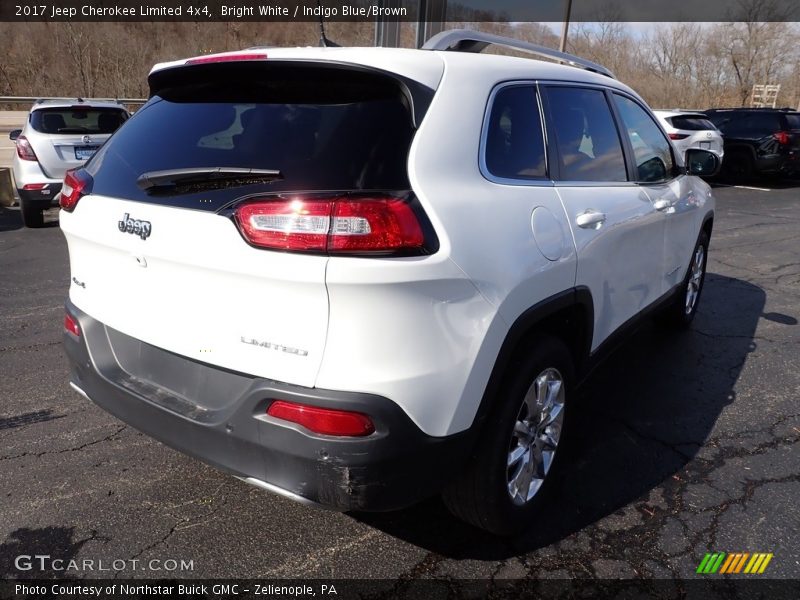 Bright White / Indigo Blue/Brown 2017 Jeep Cherokee Limited 4x4