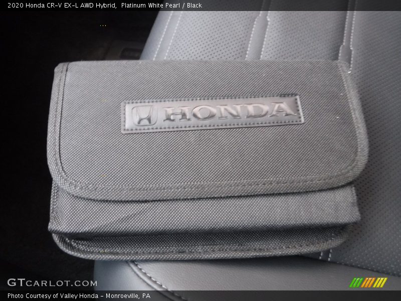 Platinum White Pearl / Black 2020 Honda CR-V EX-L AWD Hybrid