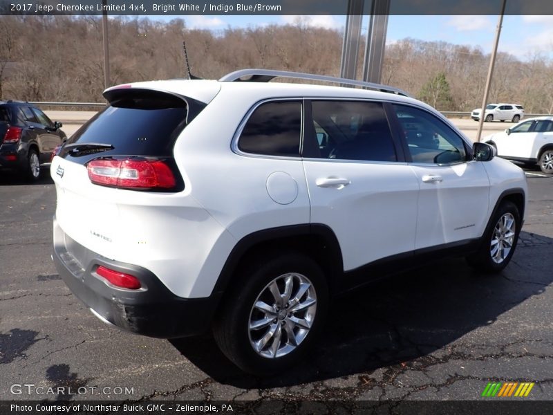 Bright White / Indigo Blue/Brown 2017 Jeep Cherokee Limited 4x4