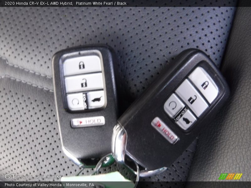 Platinum White Pearl / Black 2020 Honda CR-V EX-L AWD Hybrid