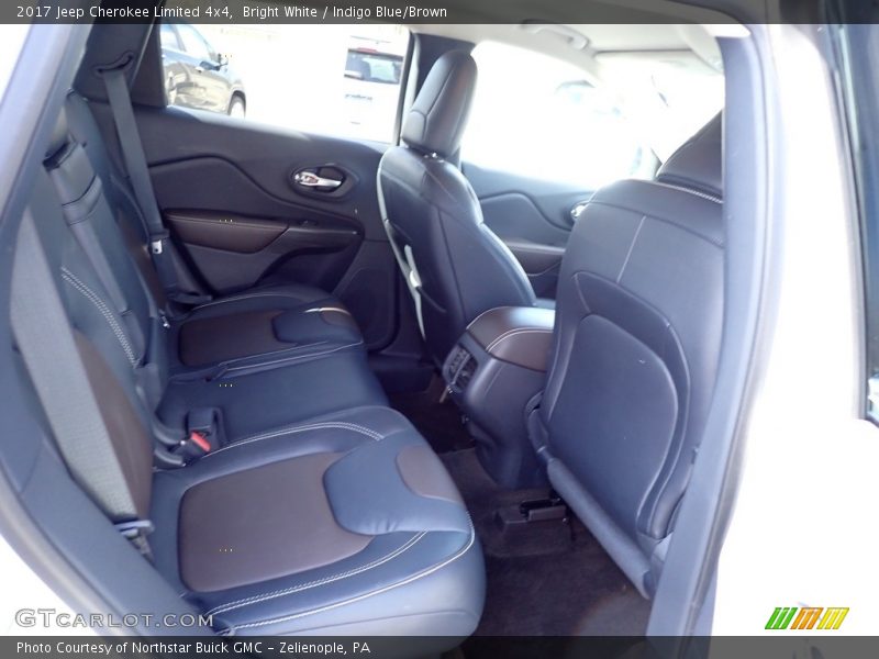 Bright White / Indigo Blue/Brown 2017 Jeep Cherokee Limited 4x4