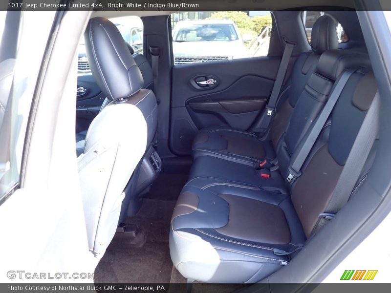Bright White / Indigo Blue/Brown 2017 Jeep Cherokee Limited 4x4