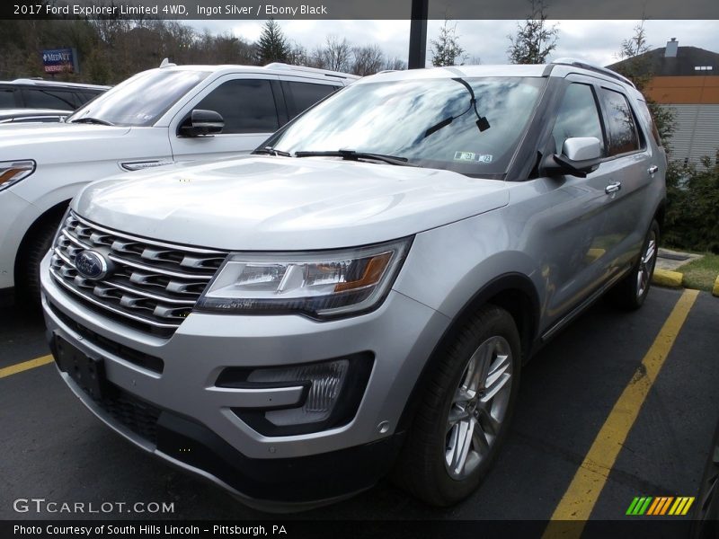 Ingot Silver / Ebony Black 2017 Ford Explorer Limited 4WD