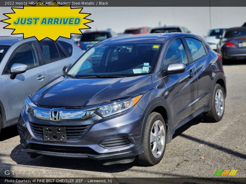 Modern Steel Metallic / Black 2022 Honda HR-V LX AWD