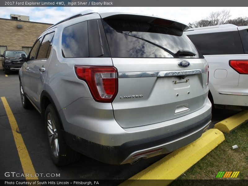 Ingot Silver / Ebony Black 2017 Ford Explorer Limited 4WD