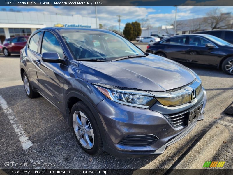 Modern Steel Metallic / Black 2022 Honda HR-V LX AWD