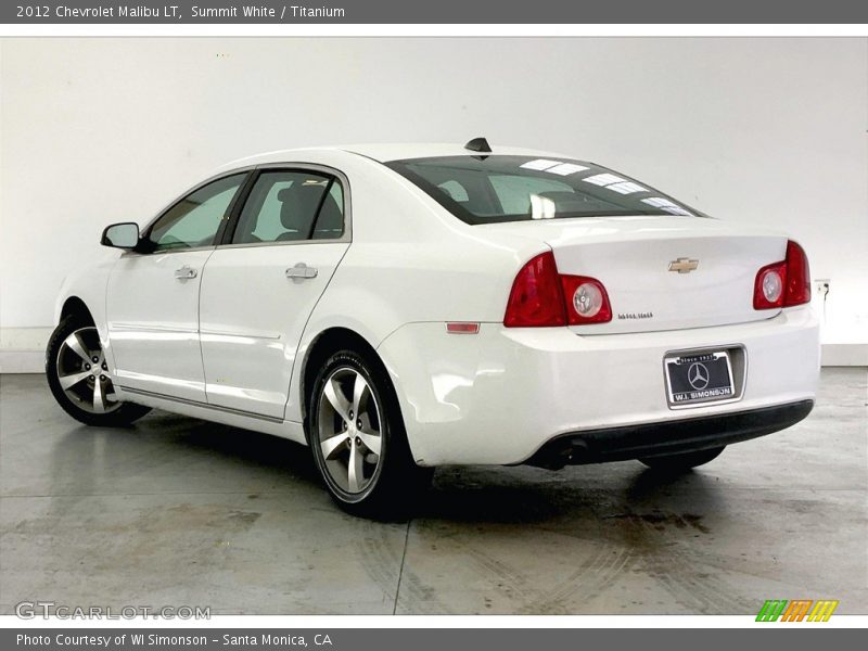 Summit White / Titanium 2012 Chevrolet Malibu LT