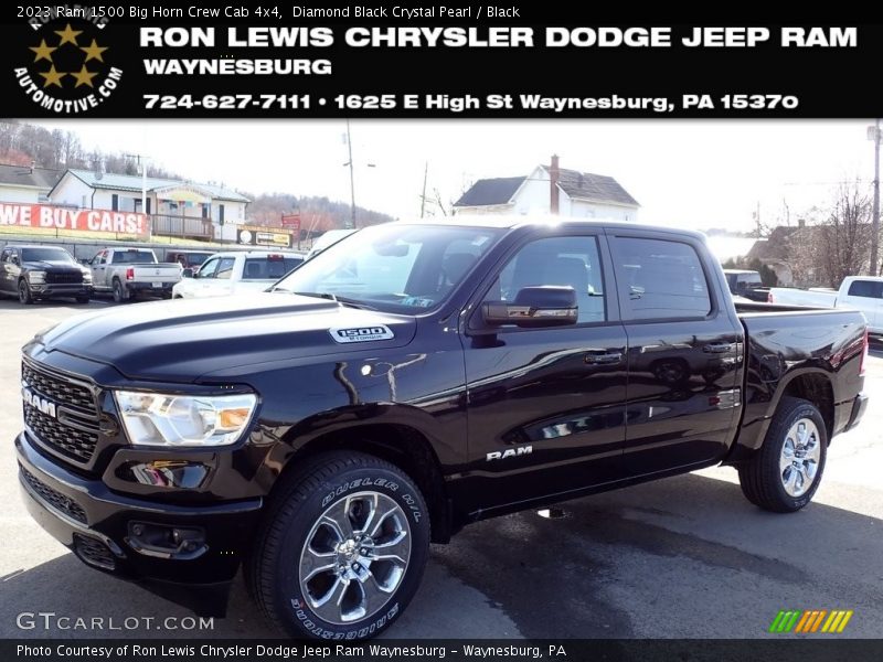 Diamond Black Crystal Pearl / Black 2023 Ram 1500 Big Horn Crew Cab 4x4