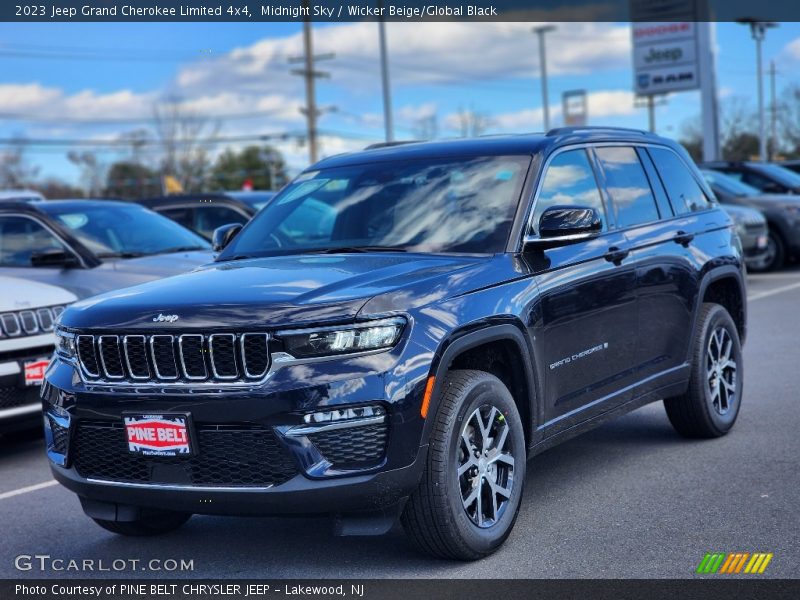 Midnight Sky / Wicker Beige/Global Black 2023 Jeep Grand Cherokee Limited 4x4