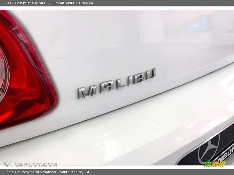 Summit White / Titanium 2012 Chevrolet Malibu LT