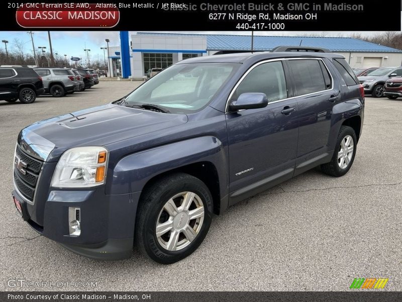 Atlantis Blue Metallic / Jet Black 2014 GMC Terrain SLE AWD