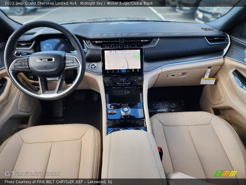 Midnight Sky / Wicker Beige/Global Black 2023 Jeep Grand Cherokee Limited 4x4
