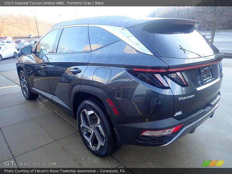 Portofino Gray / Black 2023 Hyundai Tucson Limited AWD