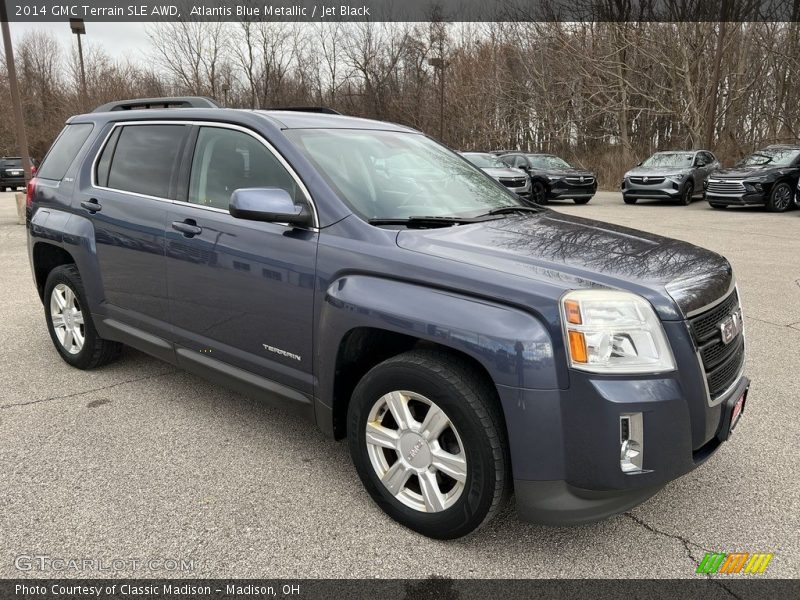 Atlantis Blue Metallic / Jet Black 2014 GMC Terrain SLE AWD
