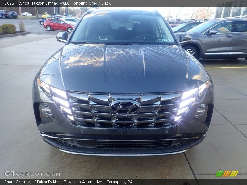 Portofino Gray / Black 2023 Hyundai Tucson Limited AWD