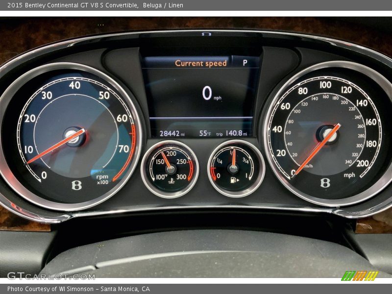  2015 Continental GT V8 S Convertible V8 S Convertible Gauges