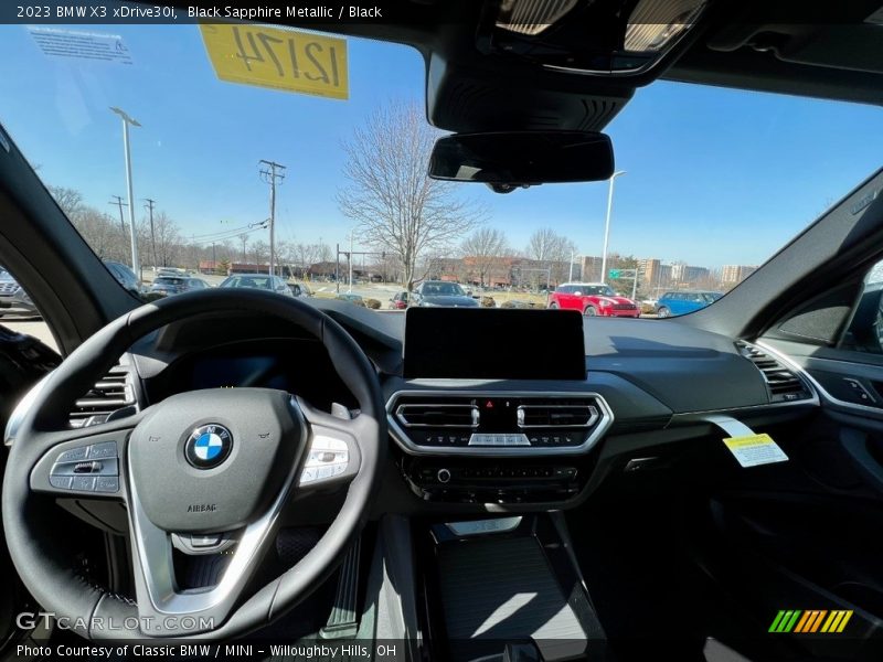 Black Sapphire Metallic / Black 2023 BMW X3 xDrive30i