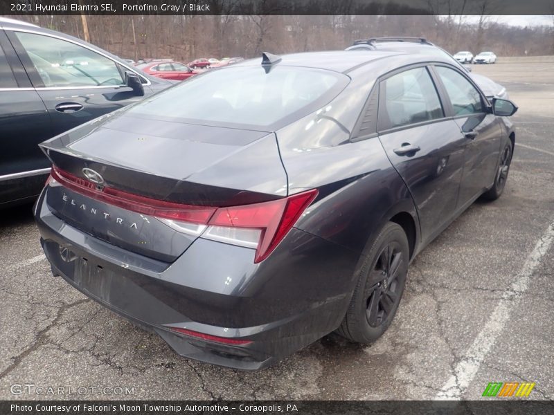 Portofino Gray / Black 2021 Hyundai Elantra SEL