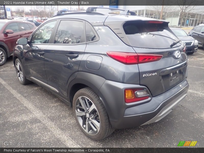 Thunder Gray / Black 2021 Hyundai Kona Ultimate AWD