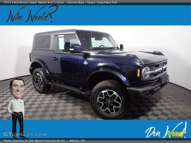 Velocity Blue / Space Gray/Navy Pier 2021 Ford Bronco Outer Banks 4x4 2-Door
