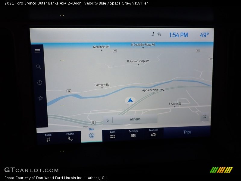 Velocity Blue / Space Gray/Navy Pier 2021 Ford Bronco Outer Banks 4x4 2-Door