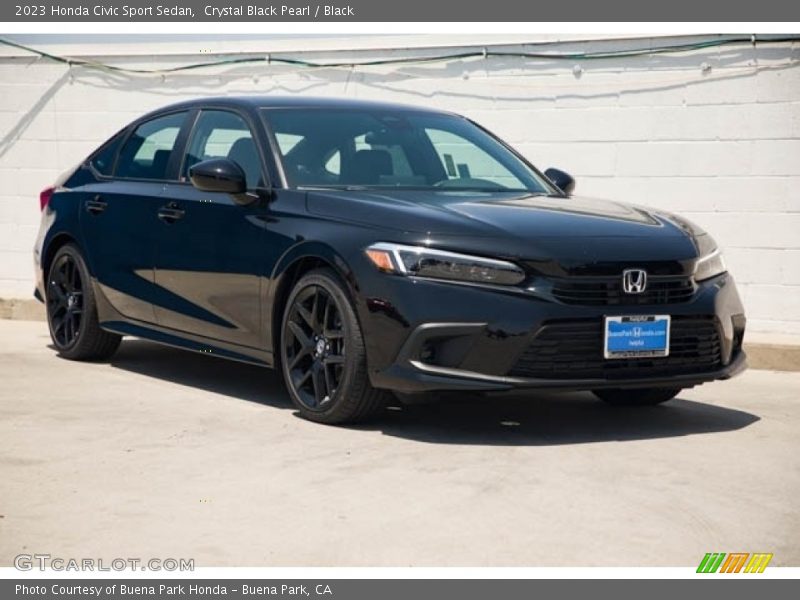 Crystal Black Pearl / Black 2023 Honda Civic Sport Sedan