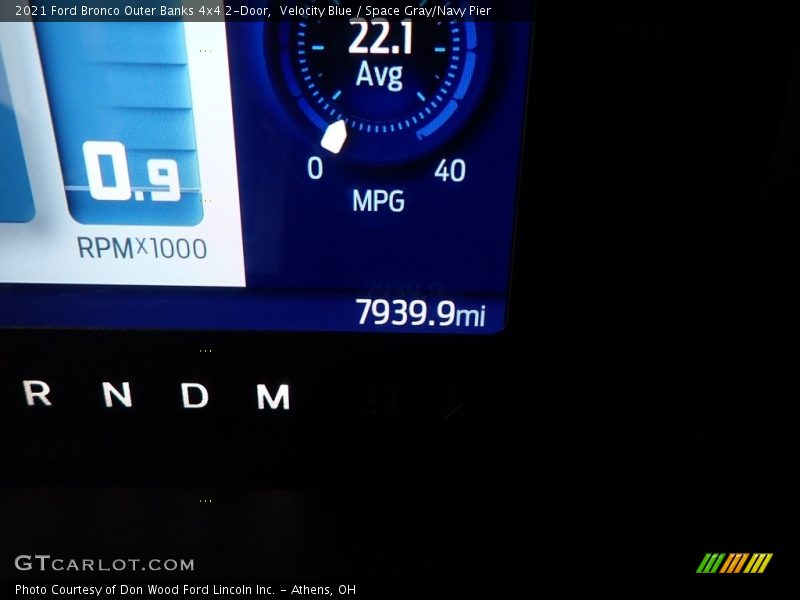 Velocity Blue / Space Gray/Navy Pier 2021 Ford Bronco Outer Banks 4x4 2-Door