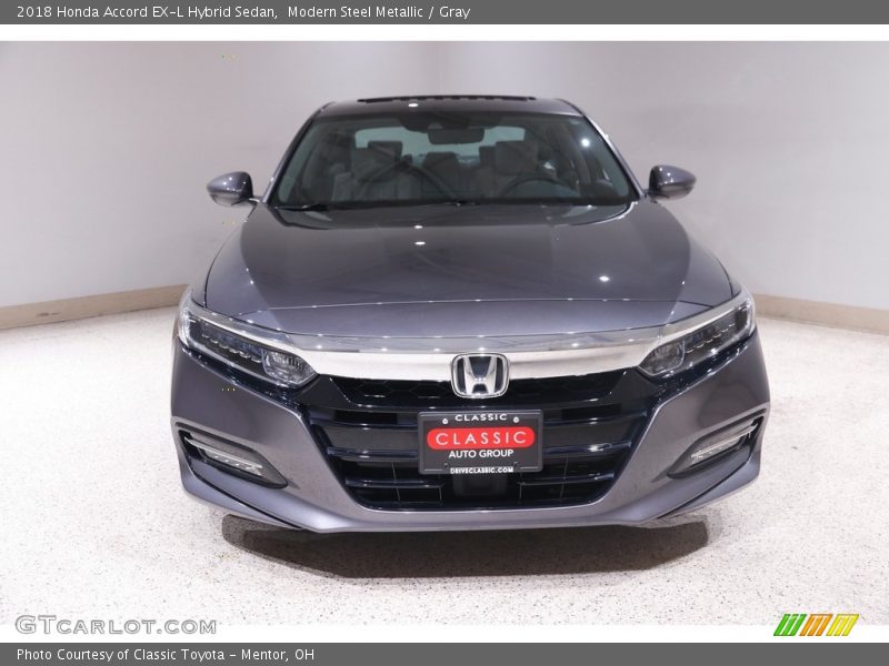 Modern Steel Metallic / Gray 2018 Honda Accord EX-L Hybrid Sedan