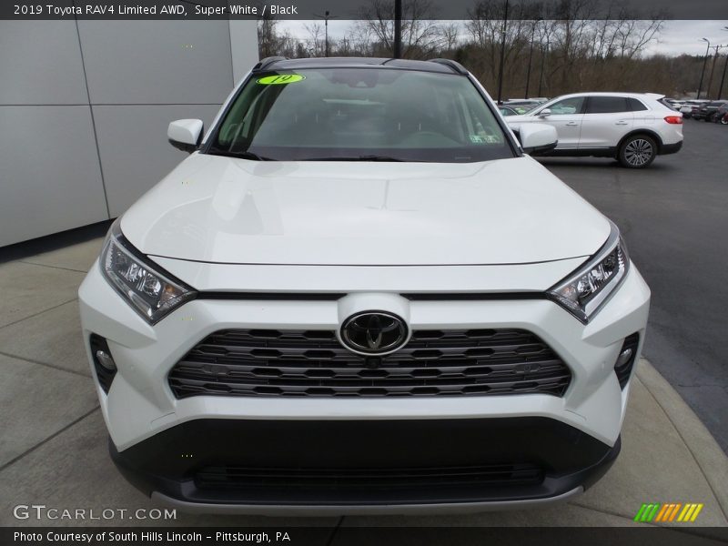 Super White / Black 2019 Toyota RAV4 Limited AWD