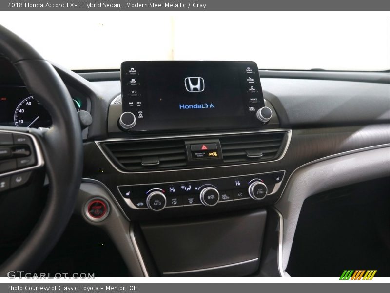 Controls of 2018 Accord EX-L Hybrid Sedan