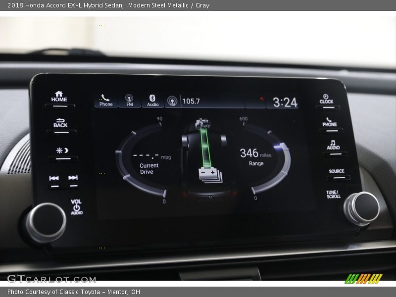 Controls of 2018 Accord EX-L Hybrid Sedan