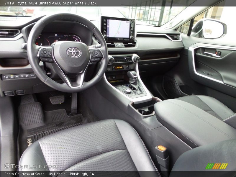 Super White / Black 2019 Toyota RAV4 Limited AWD