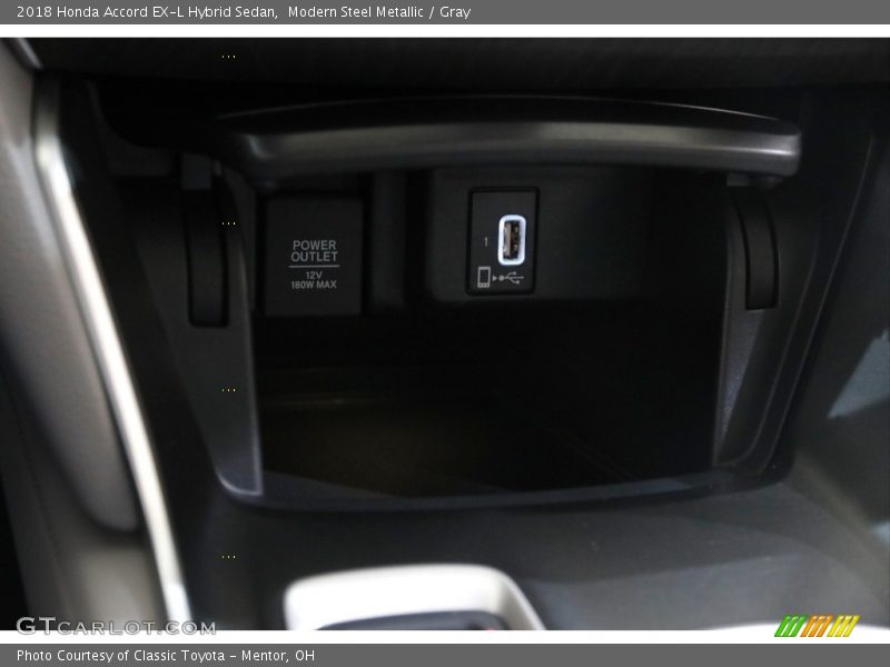 Modern Steel Metallic / Gray 2018 Honda Accord EX-L Hybrid Sedan