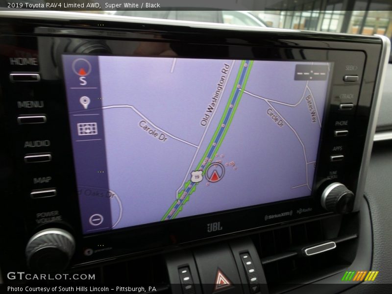 Super White / Black 2019 Toyota RAV4 Limited AWD
