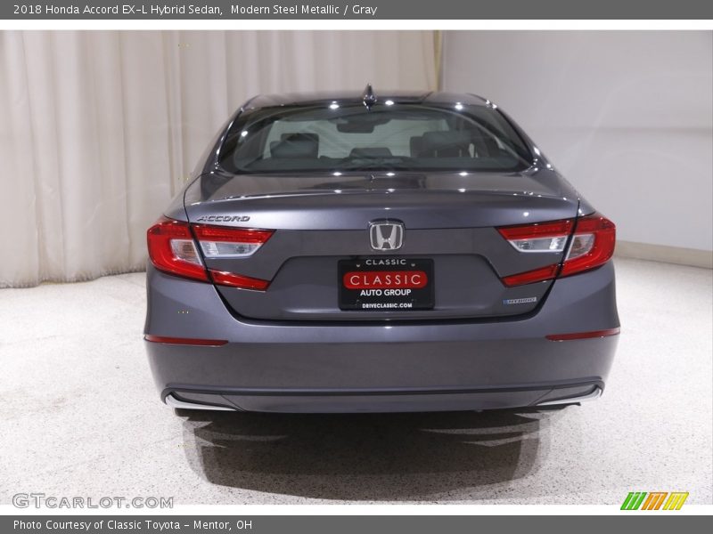 Modern Steel Metallic / Gray 2018 Honda Accord EX-L Hybrid Sedan