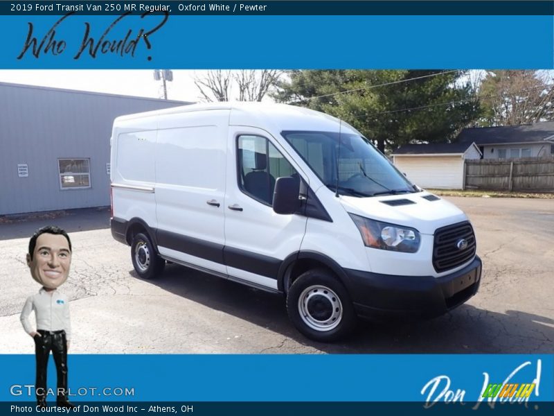 Oxford White / Pewter 2019 Ford Transit Van 250 MR Regular