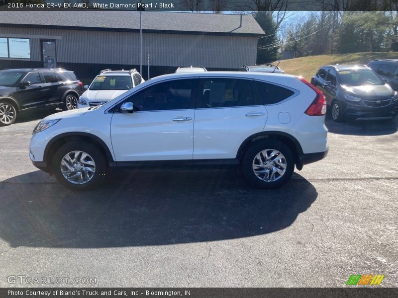White Diamond Pearl / Black 2016 Honda CR-V EX AWD