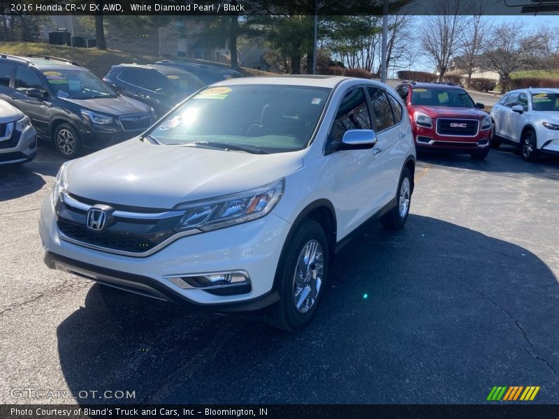 White Diamond Pearl / Black 2016 Honda CR-V EX AWD