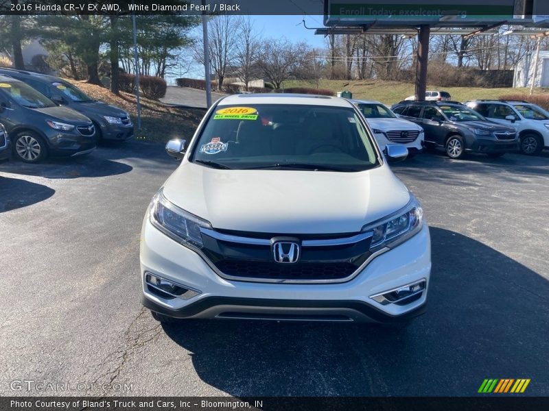 White Diamond Pearl / Black 2016 Honda CR-V EX AWD