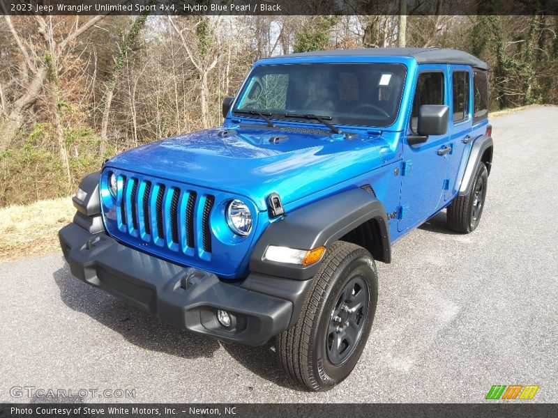 Hydro Blue Pearl / Black 2023 Jeep Wrangler Unlimited Sport 4x4