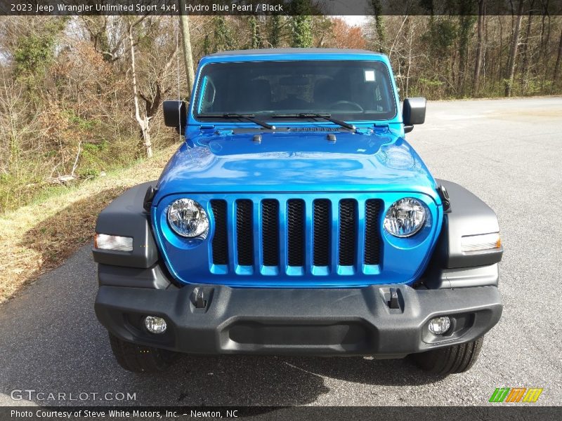 Hydro Blue Pearl / Black 2023 Jeep Wrangler Unlimited Sport 4x4