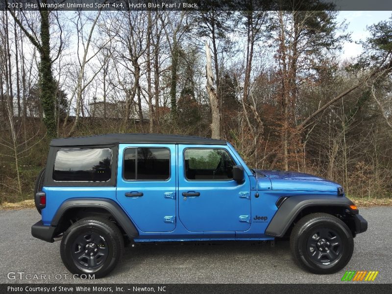 Hydro Blue Pearl / Black 2023 Jeep Wrangler Unlimited Sport 4x4