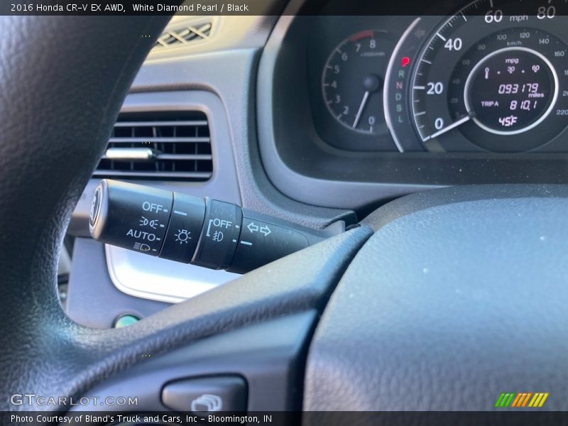 White Diamond Pearl / Black 2016 Honda CR-V EX AWD