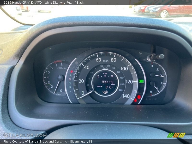 White Diamond Pearl / Black 2016 Honda CR-V EX AWD