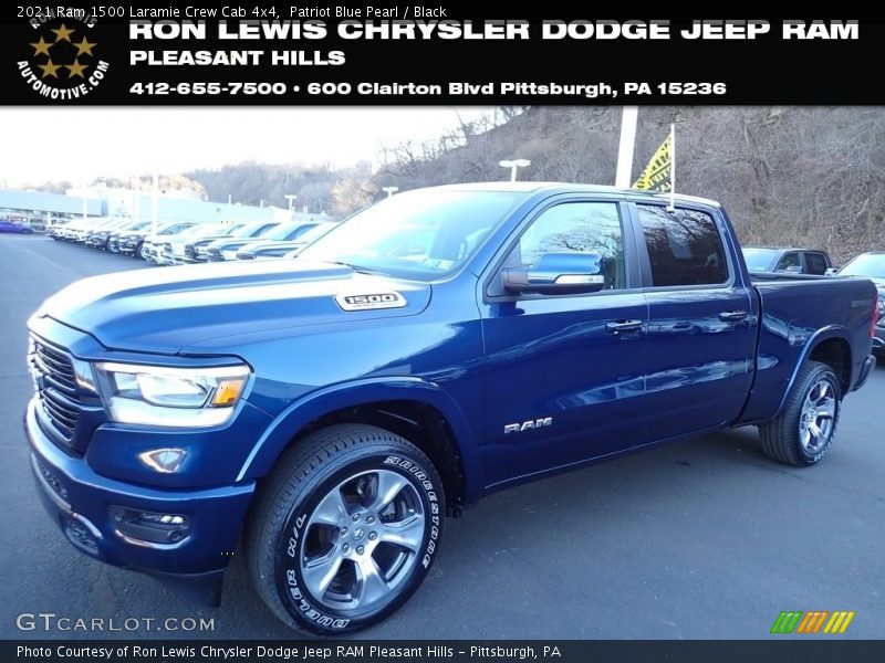 Patriot Blue Pearl / Black 2021 Ram 1500 Laramie Crew Cab 4x4