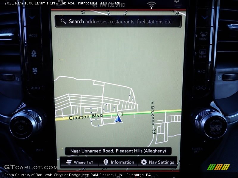 Navigation of 2021 1500 Laramie Crew Cab 4x4