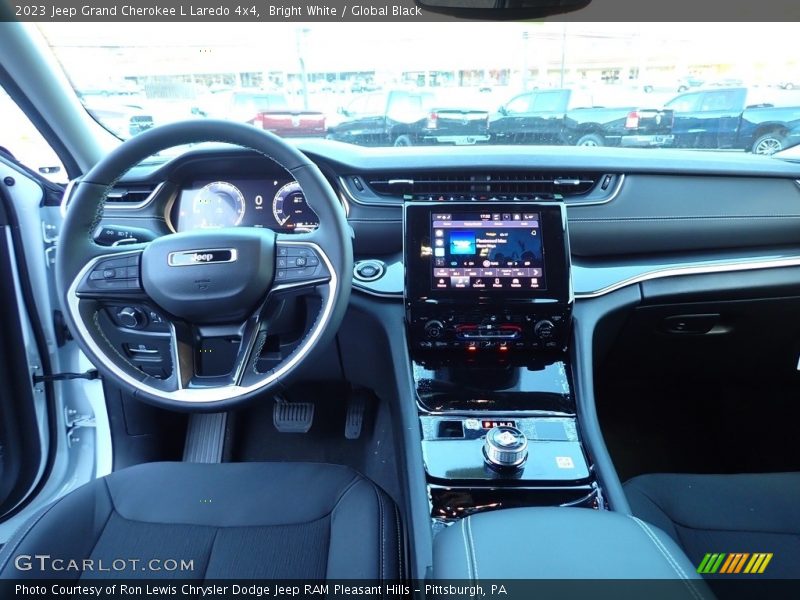 Bright White / Global Black 2023 Jeep Grand Cherokee L Laredo 4x4