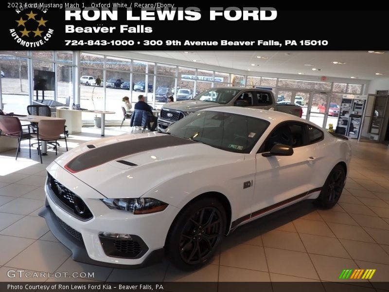 Oxford White / Recaro/Ebony 2023 Ford Mustang Mach 1