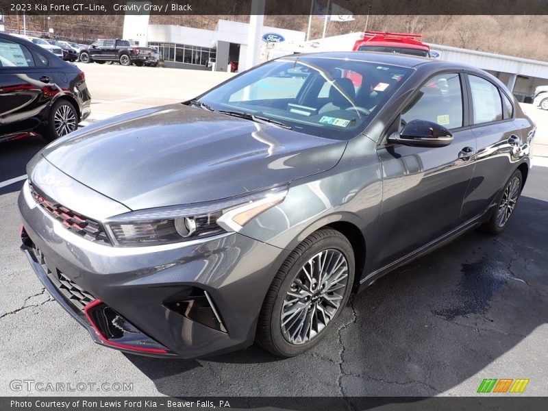 Gravity Gray / Black 2023 Kia Forte GT-Line