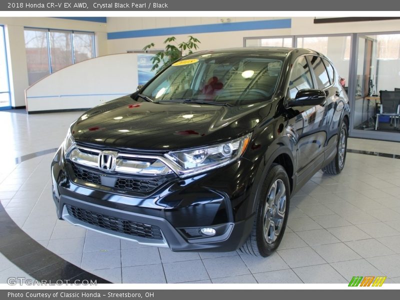 Crystal Black Pearl / Black 2018 Honda CR-V EX AWD